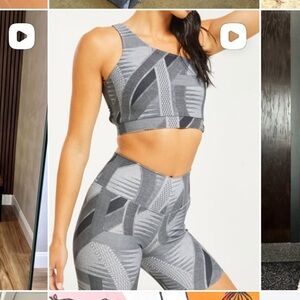 Booty by Brabants Geometric One-Shoulder Top and Shorts Set